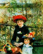 Pierre Renoir On the Terrace oil painting reproduction